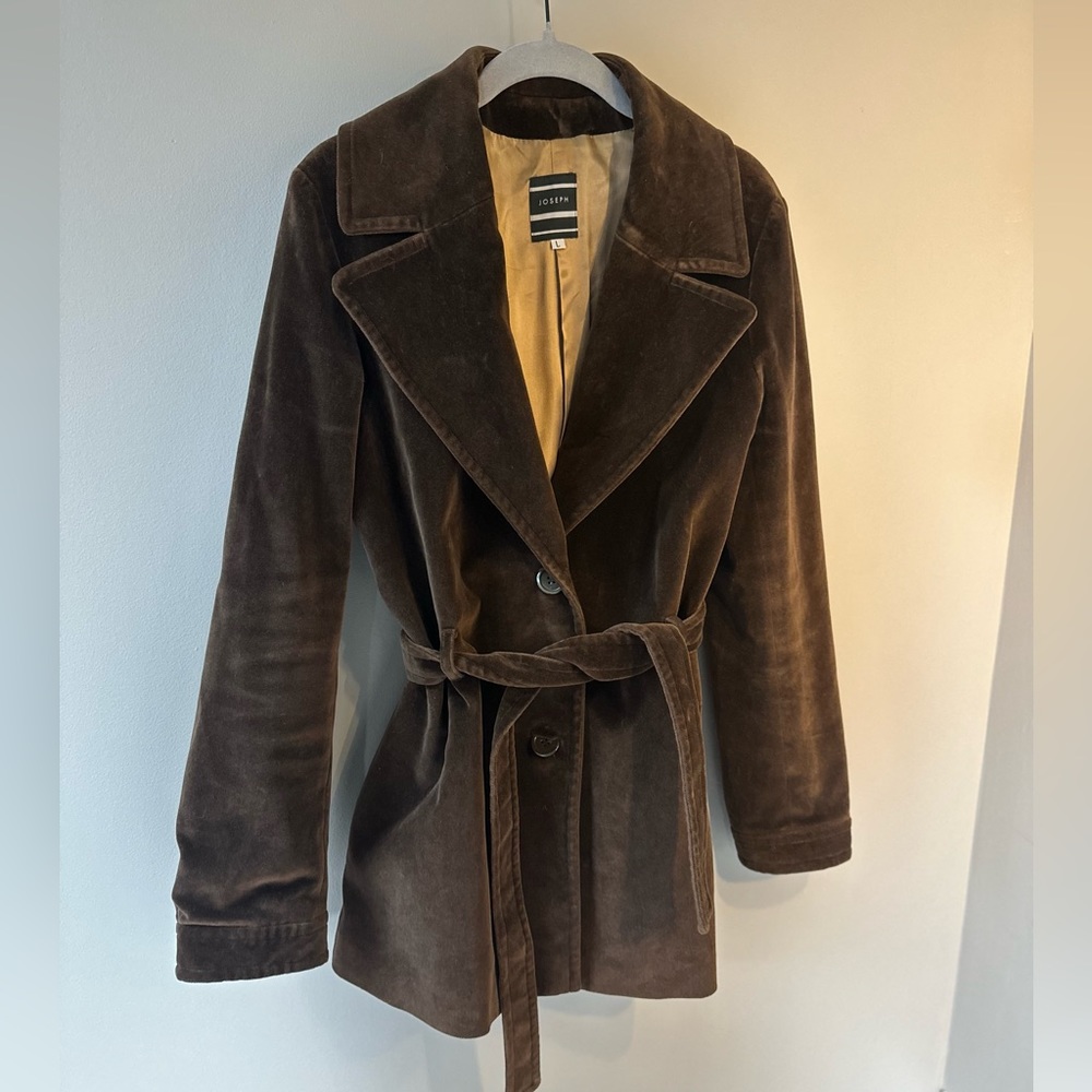 JOSEPH Women’s Vintage Chocolate Velvet Jacket - Large